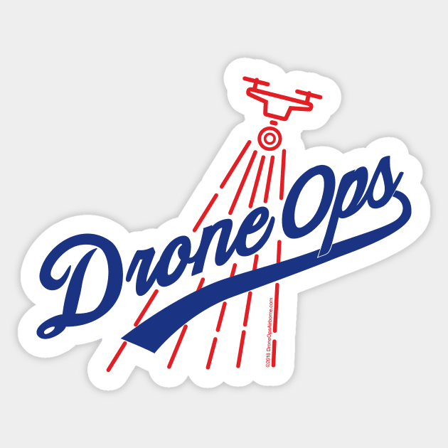 Drone Ops Baseball Sticker by Drew Blood Designs